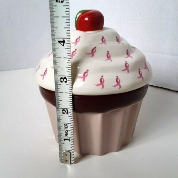 Pandora Susan G. Komen Breast Cancer Awareness Cupcake With Cherry on Top - Picture 3 of 9